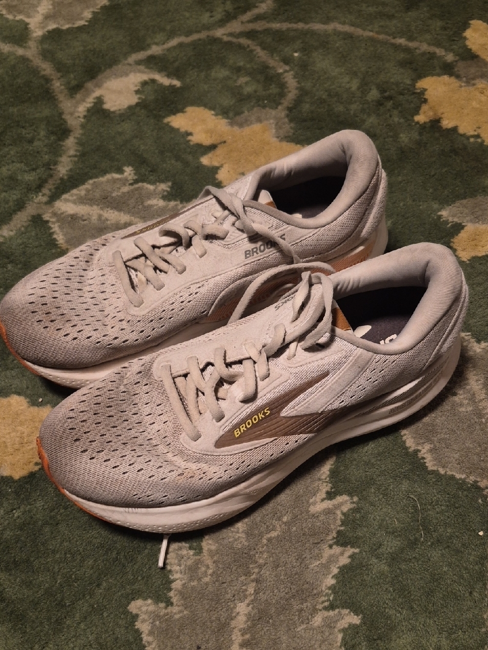 Brooks Running Sneakers - Light Gray with Tan Accents